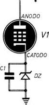 polarizzazione del catodo di una valvola termoionica tramite diodo zener