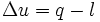 \operatorname \Delta u = q - l